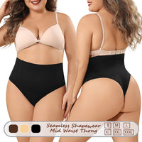 Wholesale SH0014 Women's Seamless Shapewear Mid Waist Thong