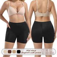 Großhandel 1360P Unsichtbare Damen-Boyshorts mit mittlerer Bundhöhe und Tasche
