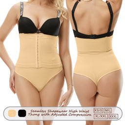 Großhandel 6851 Nahtloser Damen-Shapewear-High-Waist-Tanga mit angepasster Kompression