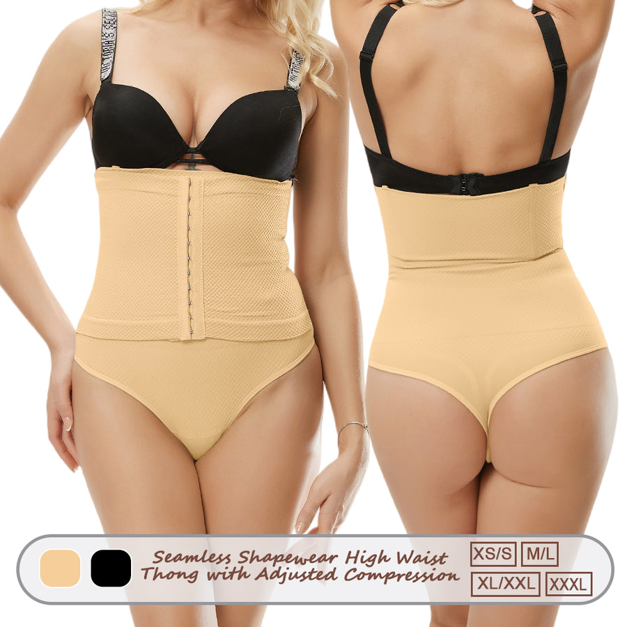 Großhandel 6851 Nahtloser Damen-Shapewear-High-Waist-Tanga mit angepasster Kompression