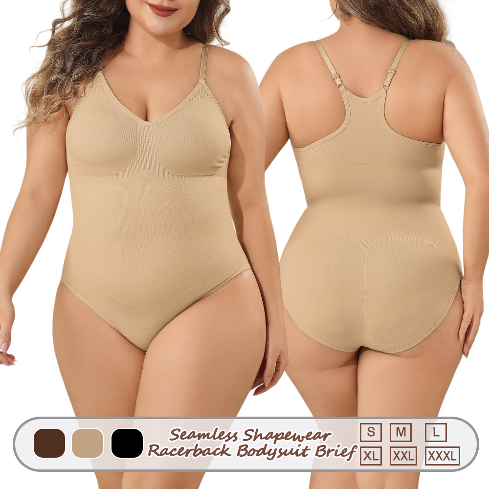 Wholesale A1015  Women's Seamless Shapewear Racerback Bodysuit Brief