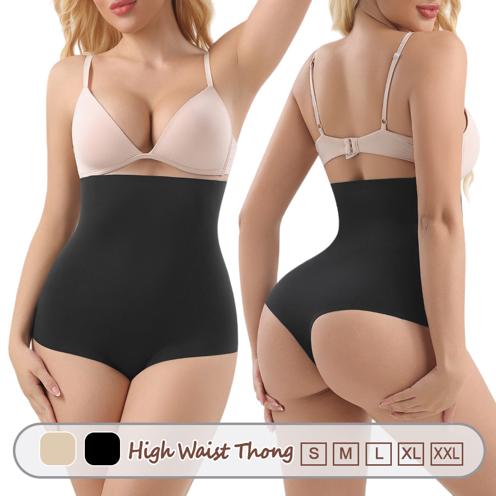 Wholesale 3373 Women's Invisible Double Layers Shapewear High Waist Thong