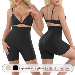 Großhandel 3363 Unsichtbare doppellagige Damen-Shapewear mit hoher Taille und kurzen Beinansätzen