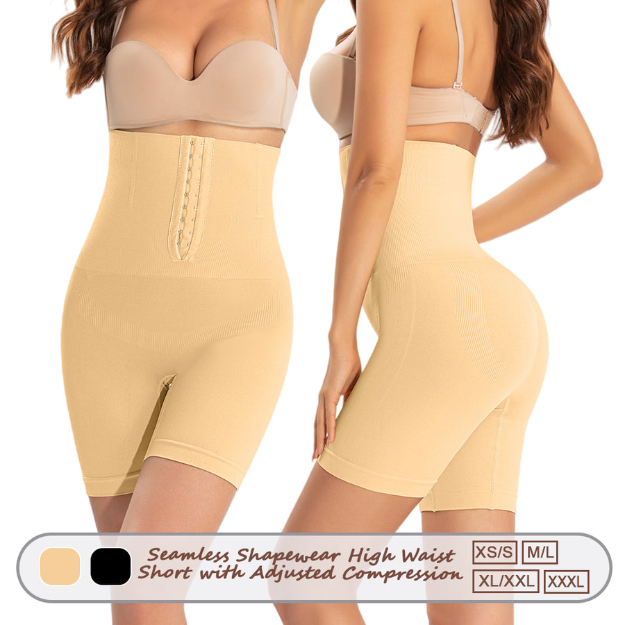 Großhandel 1672 Nahtlose Shapewear für Damen, High Waist Short mit verstellbarer Kompression