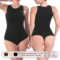 Wholesale A1006 Women's Seamless Shapewear Turtle Neck Bodysuit Thong