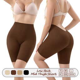Großhandel 1357 Damen unsichtbare Shorts mit tiefem Rückenausschnitt und mittellangem Bein