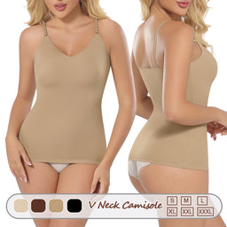 Großhandel 1344 Unsichtbares Damen-V-Neck-Trägertop
