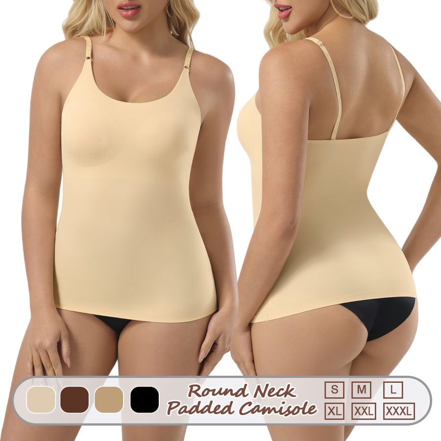 Wholesale 1341L Women's Invisible Round Neck Padded Camisole