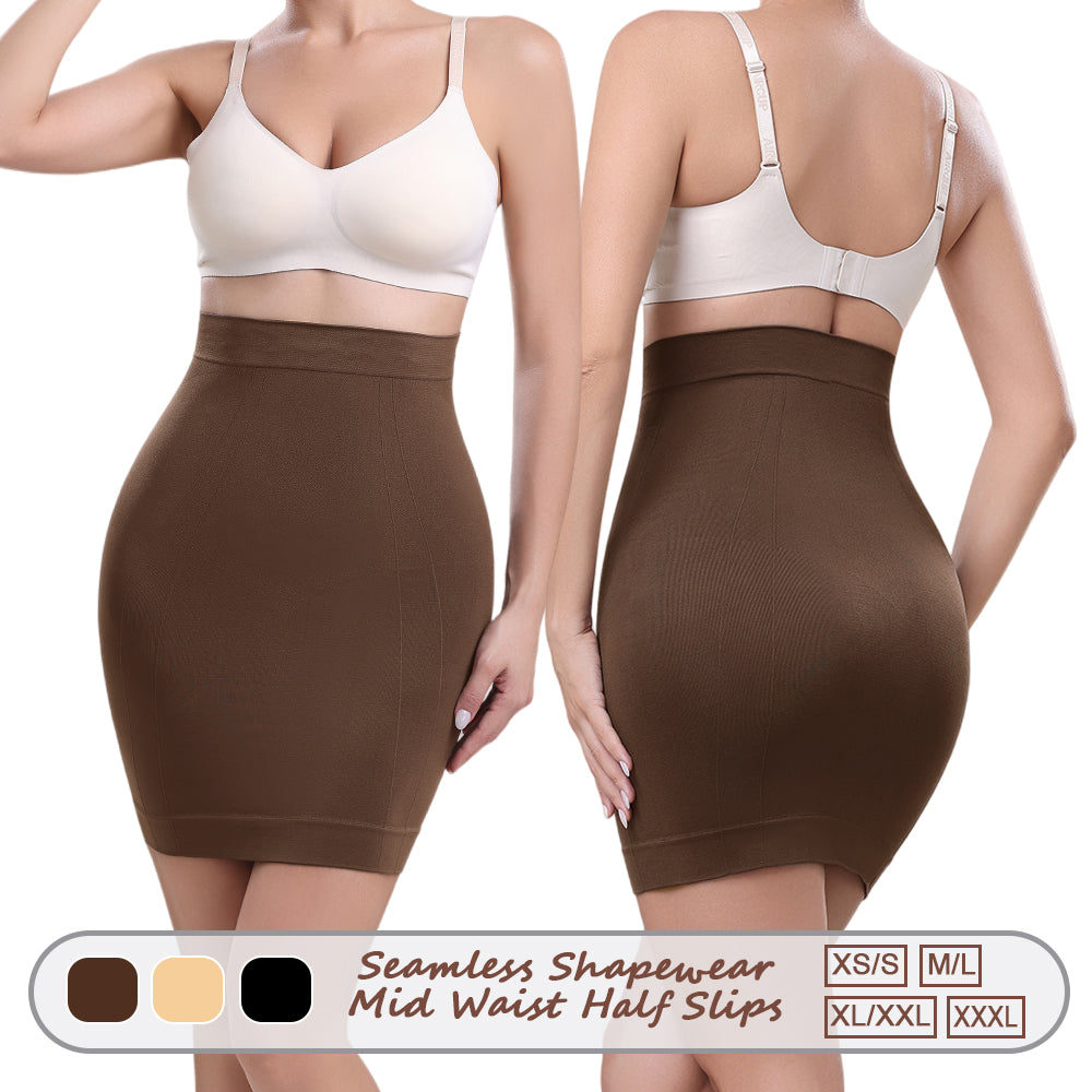 Wholesale SH0015 Women's Seamless Shapewear Mid Waist Half Slips