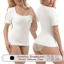 Großhandel A1028 Nahtlose Damen-Shapewear Kurzarm-Oberteile