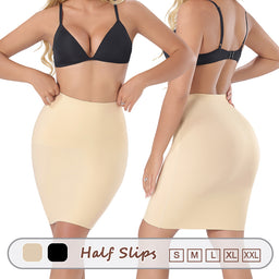 Großhandel 3364 Damen unsichtbare Shapewear-Halbunterröcke mit doppelter Schicht