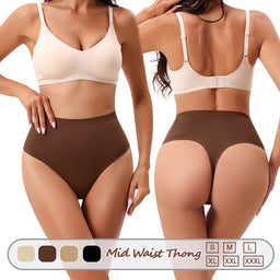 Wholesale 1173 Women's Invisible Mid Waist Thong
