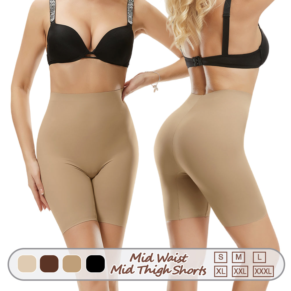 Großhandel 1362 Damen unsichtbare Shorts mit mittlerer Taille und halbem Oberschenkel