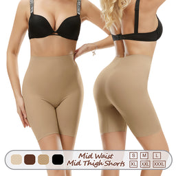 Großhandel 1362 Damen unsichtbare Shorts mit mittlerer Taille und halbem Oberschenkel