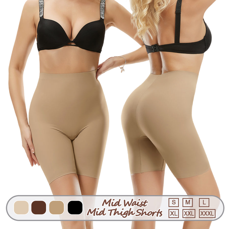 Großhandel 1362 Damen unsichtbare Shorts mit mittlerer Taille und halbem Oberschenkel
