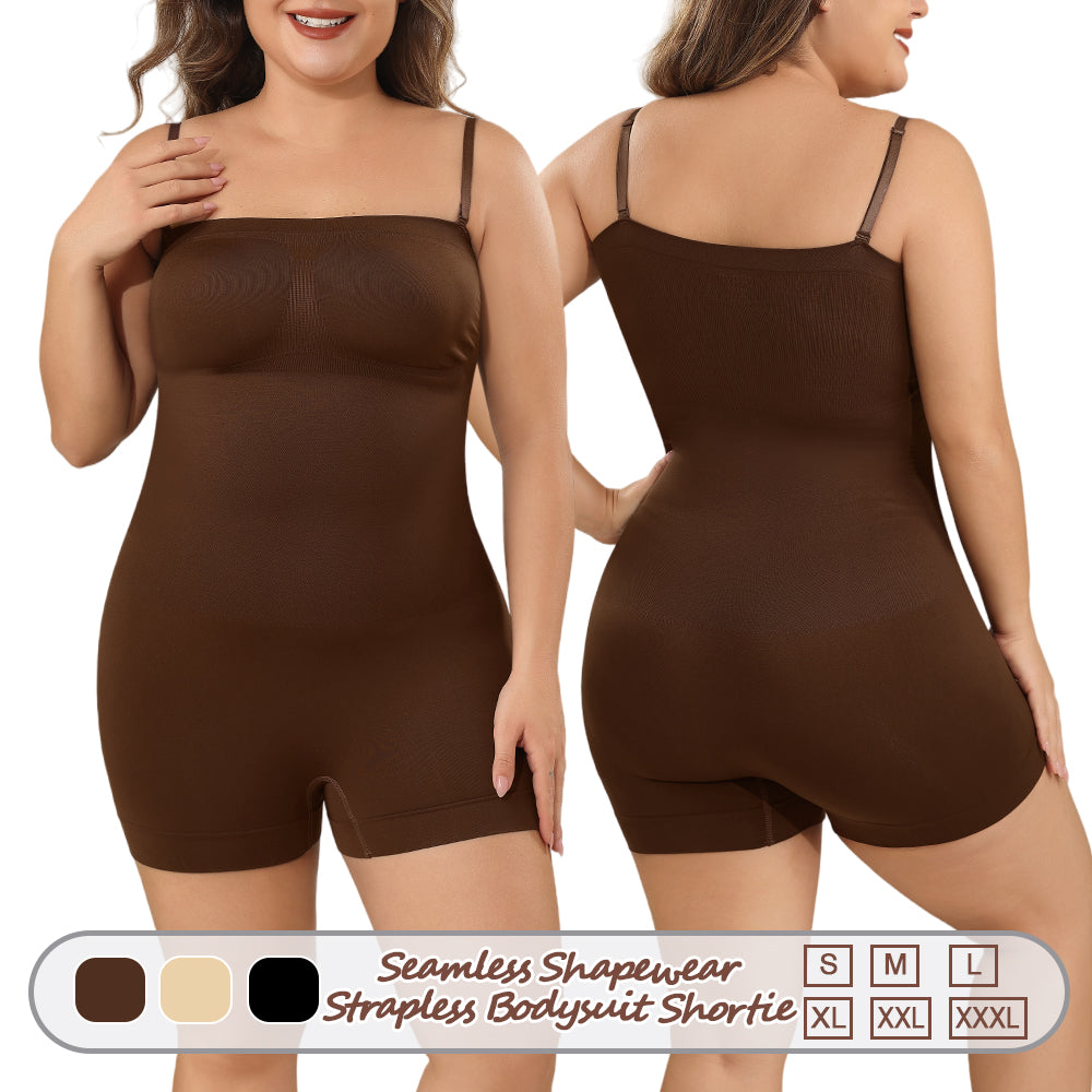 Wholesale A1012 Women's Seamless Shapewear Strapless Bodysuit Shortie