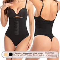 Wholesale 6751 Women's Seamless Shapewear High Waist Thong with Adjusted Compression