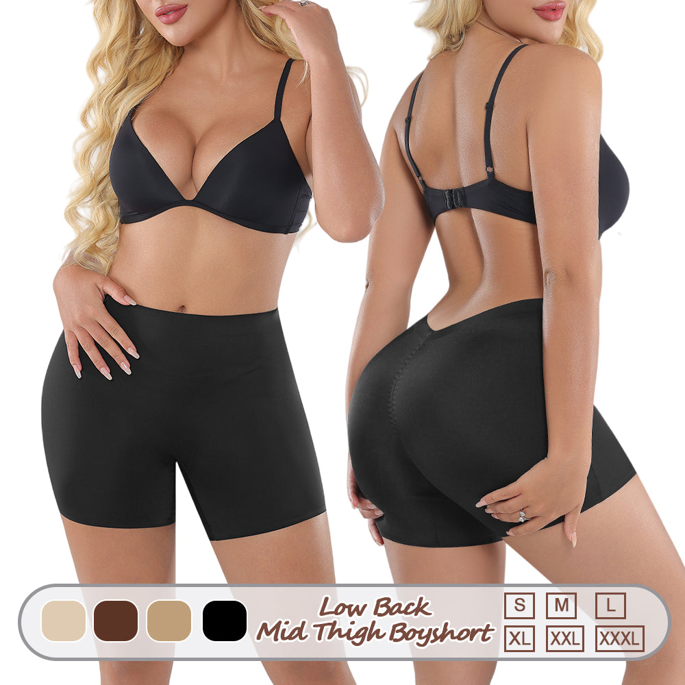 Wholesale 1358 Women's Invisible Low Back Mid Thigh Boyshort