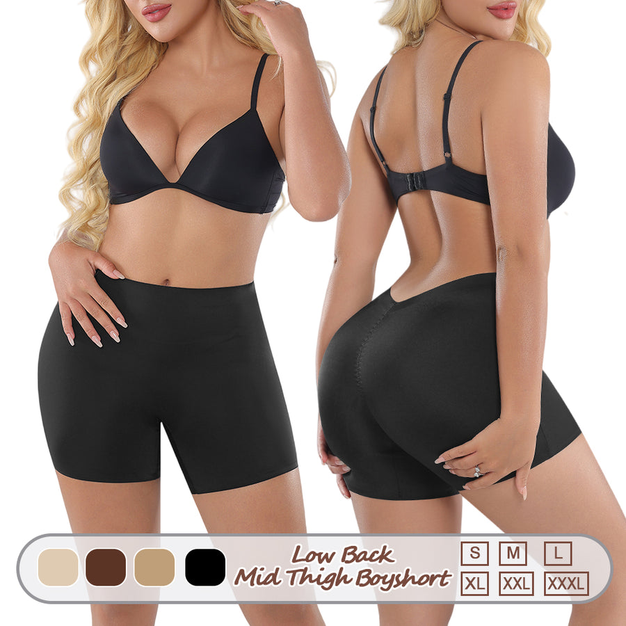 Wholesale 1358 Women's Invisible Low Back Mid Thigh Boyshort