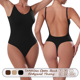 Großhandel A1004 Damen nahtloser Open-Back Bodysuit Tanga