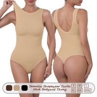 Wholesale A1020  Women's Seamless Shapewear Turtle Neck Bodysuit Thong