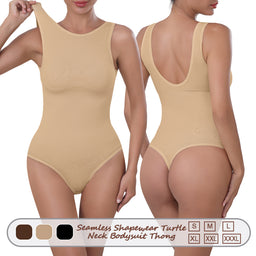 Großhandel A1020 Damen Nahtloser Shapewear Rollkragen Body String Tanga