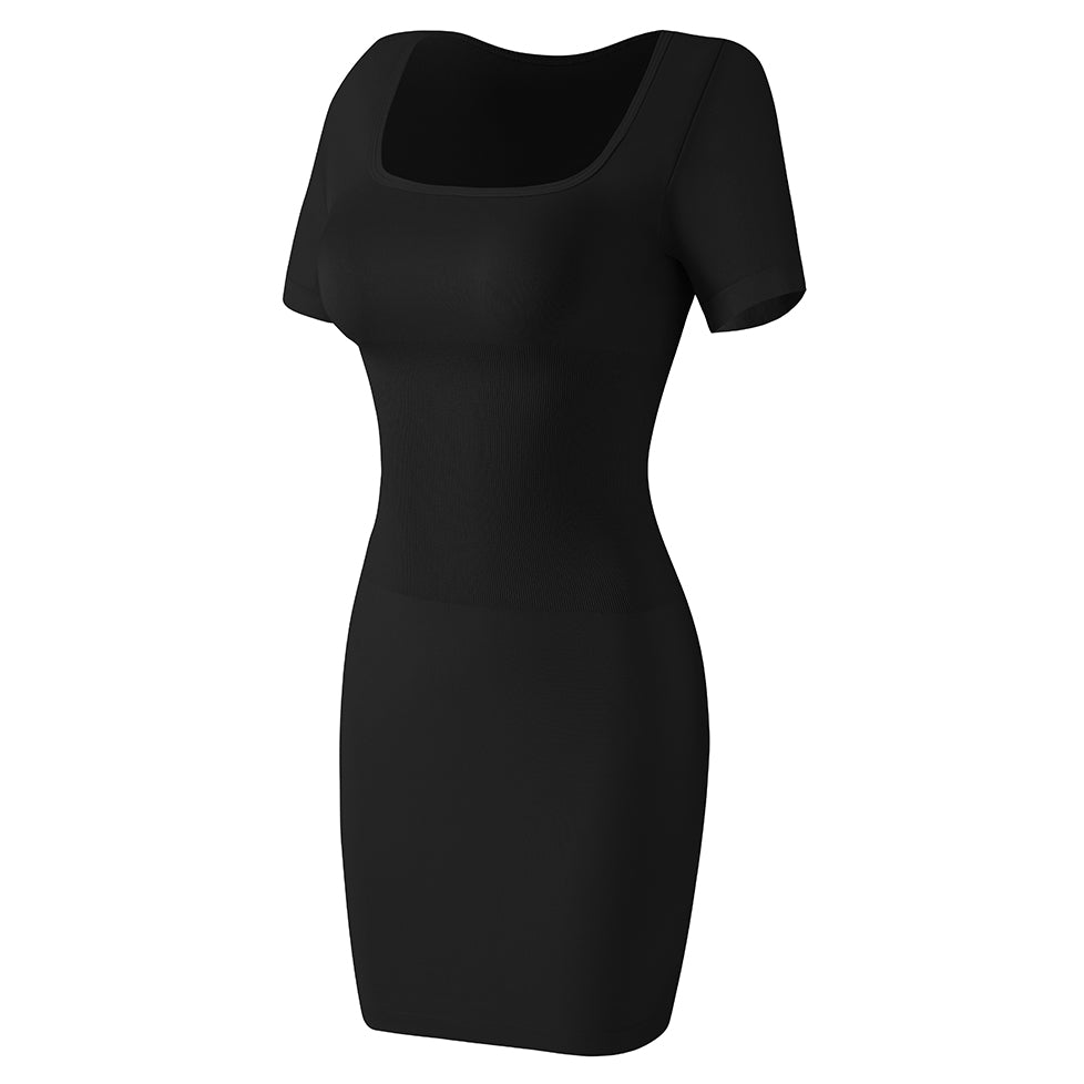 Wholesale A1023  Women's Seamless Shapewear Short Sleeves Long Slips