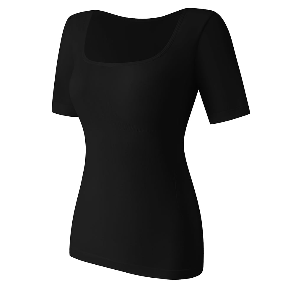 Großhandel A1028 Nahtlose Damen-Shapewear Kurzarm-Oberteile