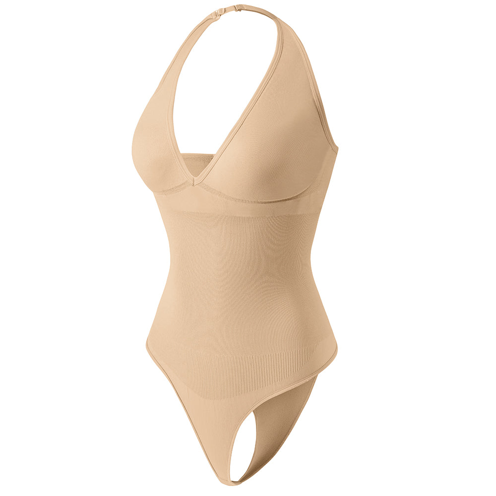 Wholesale A1021  Women's Seamless Shapewear Halter Neck Bodysuit Thong