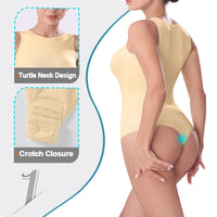 Wholesale A1006 Women's Seamless Shapewear Turtle Neck Bodysuit Thong