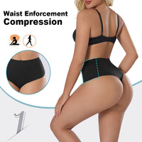 Wholesale 3173 Women's Invisible Double Layers Shapewear Mid Waist Thong