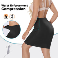 Großhandel 3364 Damen unsichtbare Shapewear-Halbunterröcke mit doppelter Schicht