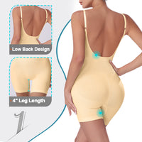 Großhandel A1005 Nahtloser Damen Shapewear Bodysuit mit offenem Rücken Boyshort