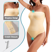 Wholesale A1010 Women's Seamless Shapewear Strapless Bodysuit Thong