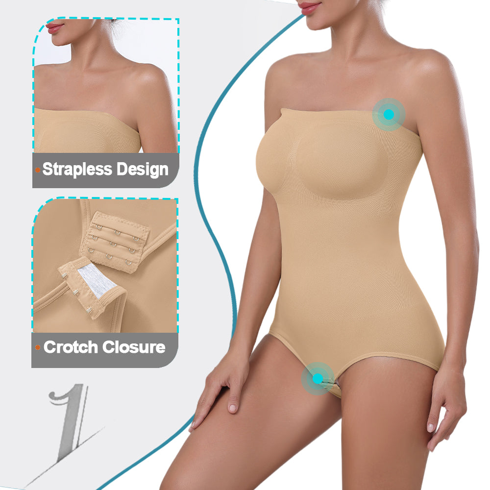 Wholesale A1011 Women's Seamless Shapewear Strapless Bodysuit Brief