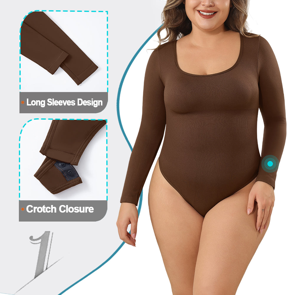 Wholesale A1014  Women's Seamless Shapewear Bodysuit Thong with Long sleeve