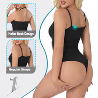 Wholesale A1021  Women's Seamless Shapewear Halter Neck Bodysuit Thong