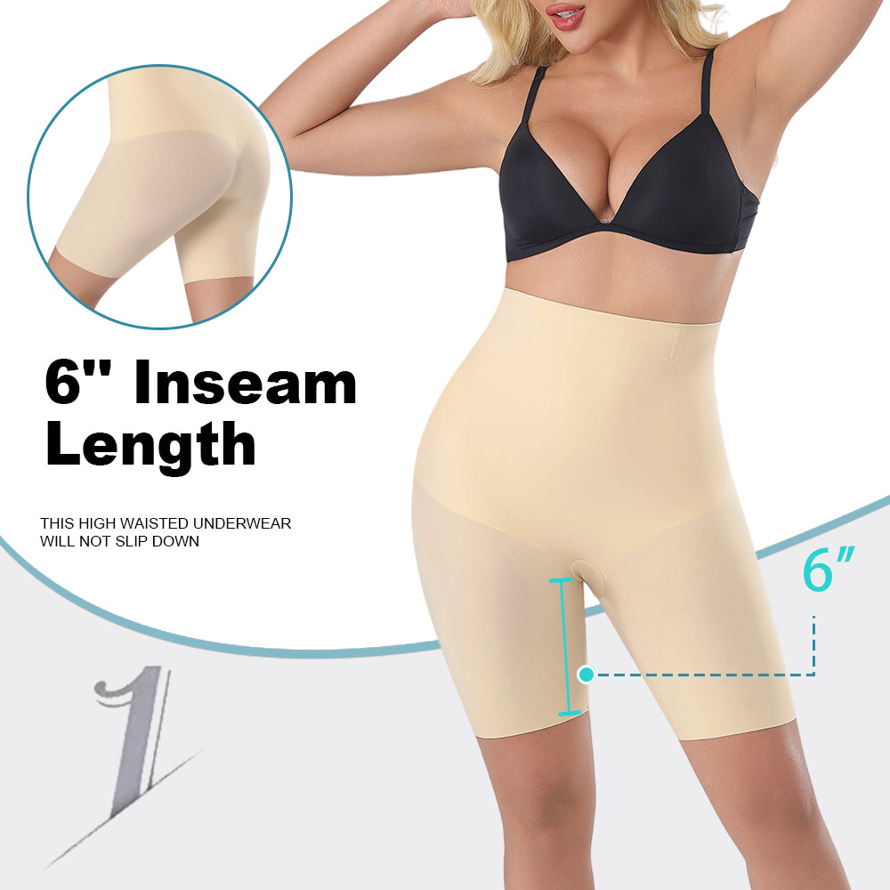 Wholesale 3361 Women's Invisible Double Layers Shapewear High Waist Shorts