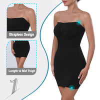 Großhandel A0009 Damen nahtlose Shapewear trägerlose lange Unterkleider