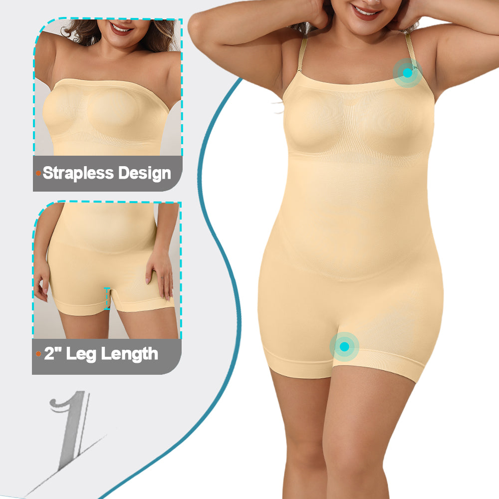 Wholesale A1012 Women's Seamless Shapewear Strapless Bodysuit Shortie