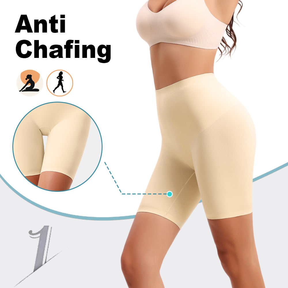 Wholesale 3360 Women's Invisible Double Layers Shapewear Mid Waist Shorts