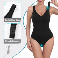 Wholesale A1019  Women's Seamless Shapewear Wide Straps Bodysuit Thong