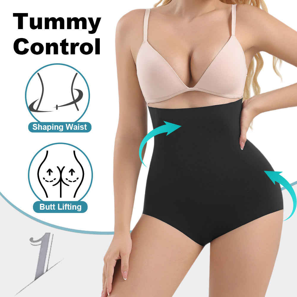 Wholesale 3370 Women's Invisible Double Layers Shapewear High Waist Brief