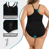 Wholesale A1015  Women's Seamless Shapewear Racerback Bodysuit Brief