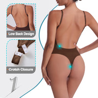 Großhandel A1004 Damen nahtloser Open-Back Bodysuit Tanga