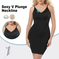Großhandel 1343 Damen Unsichtbares V-Ausschnitt langes Unterkleid