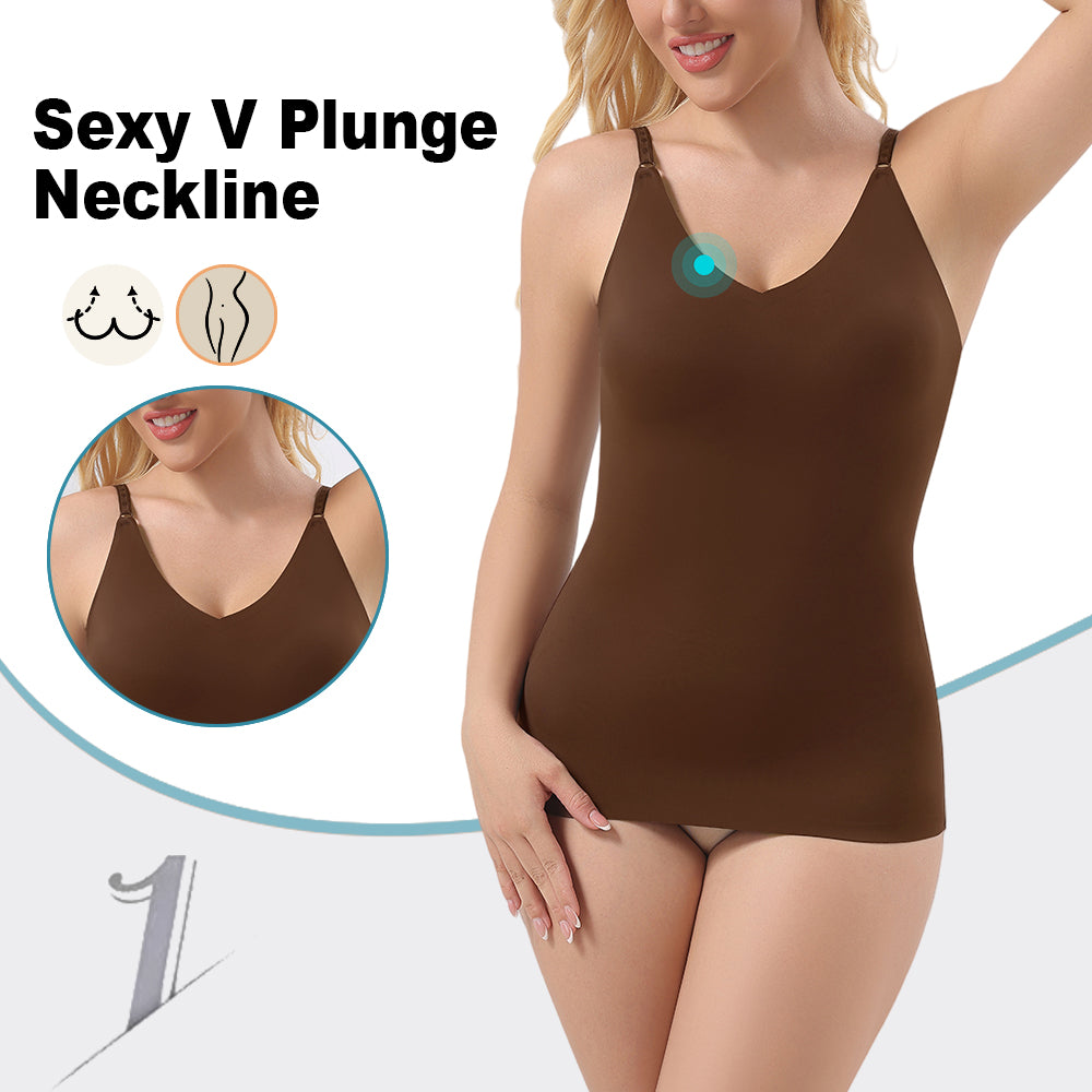 Großhandel 1344 Unsichtbares Damen-V-Neck-Trägertop