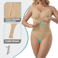 Großhandel A1029 Nahtloser figurformender Damen-Body mit doppelter Kompression und String-Tanga