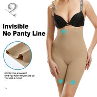 Großhandel 1363 Damen unsichtbare High-Waist-Shorts, mittellang