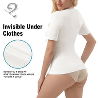Großhandel A1028 Nahtlose Damen-Shapewear Kurzarm-Oberteile